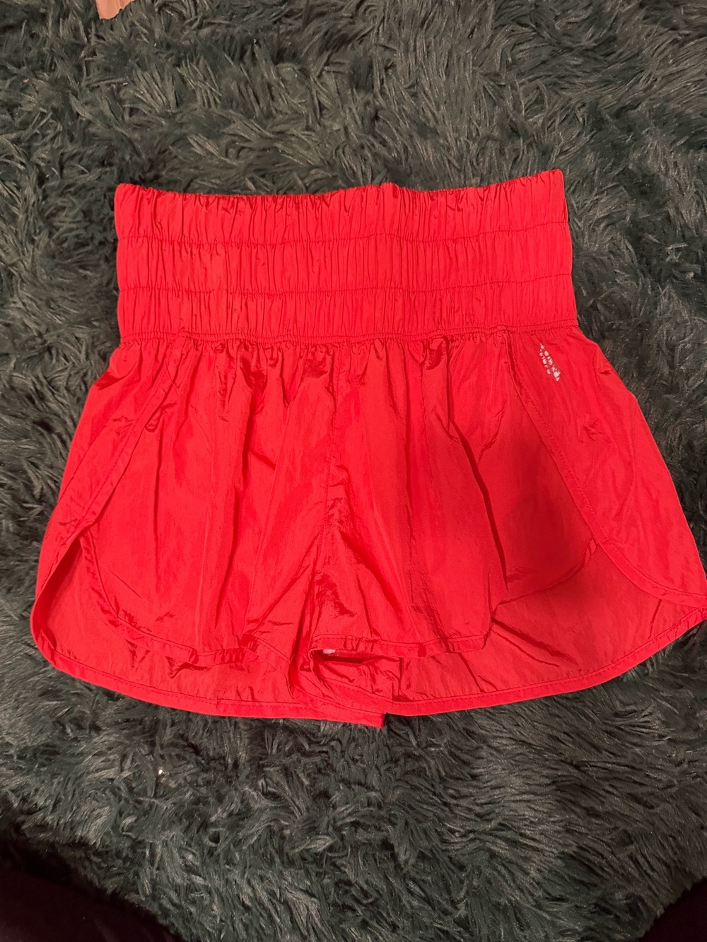 FP Movement Hot Pink Smocked Waist Running Shorts Size M